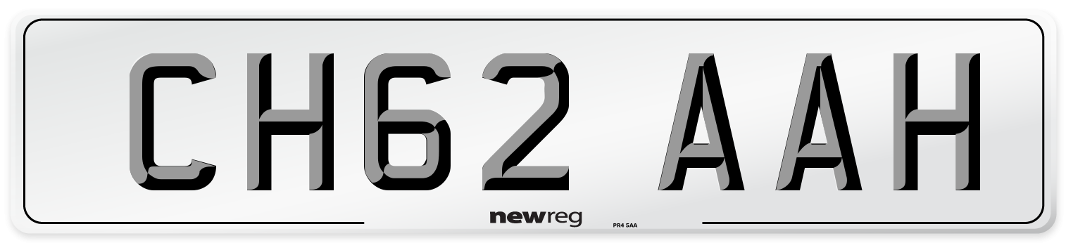 CH62 AAH Number Plate from New Reg